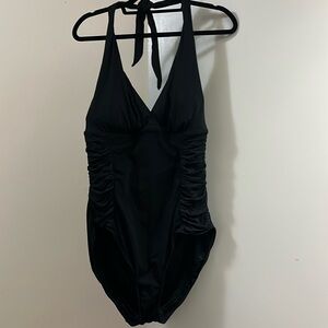 Spanx Black Swimsuit with Ruching size 16